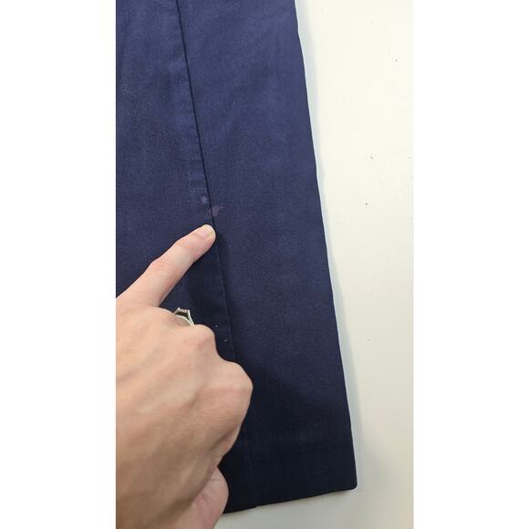 Fabulously slimming 3 short 16 PETITE blue pull on pants straight career casual - Picture 3 of 7